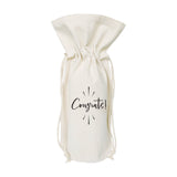 Congrats Cotton Canvas Wine Bag from The Cotton & Canvas Co.