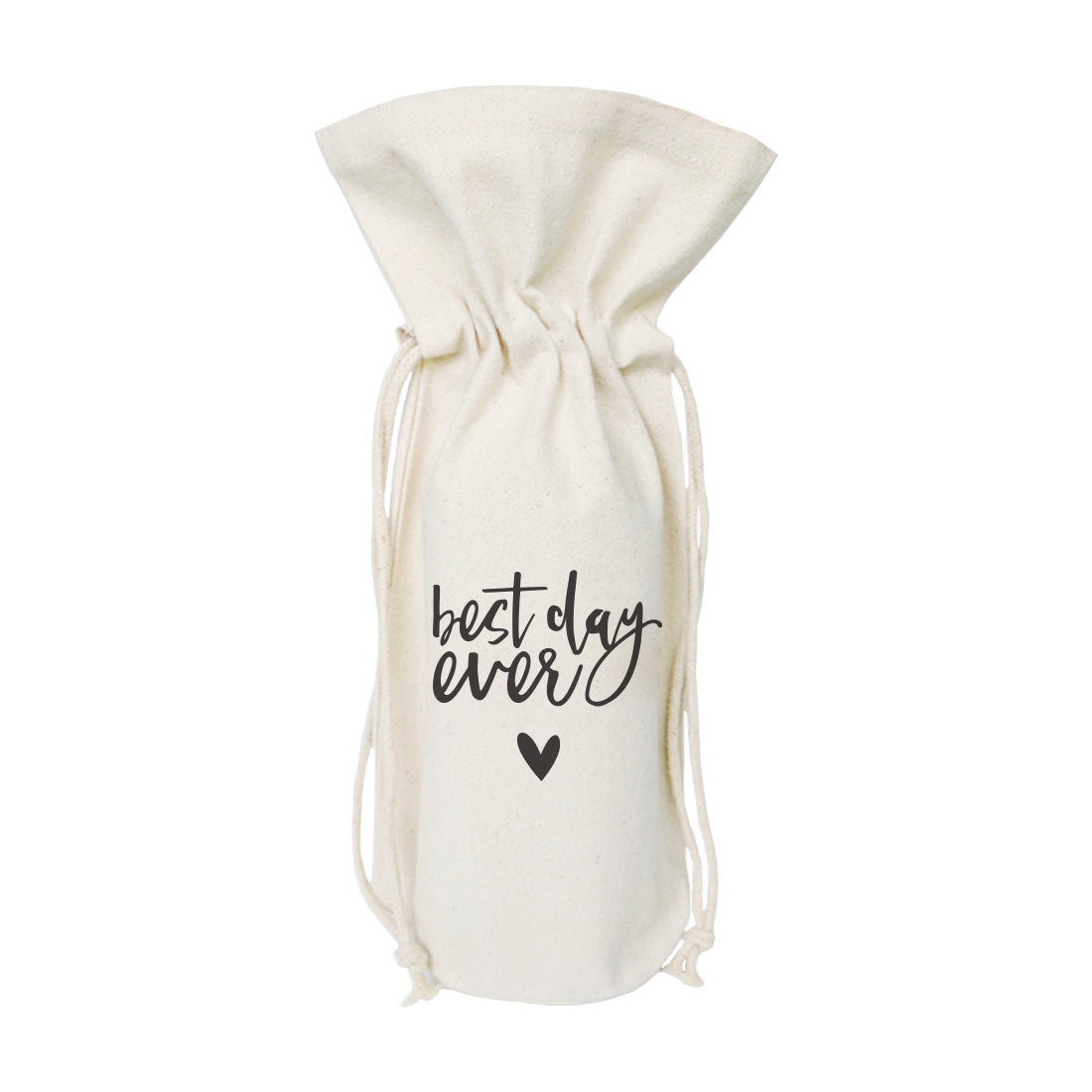 Best Day Ever Canvas Wine Bag from The Cotton & Canvas Co.