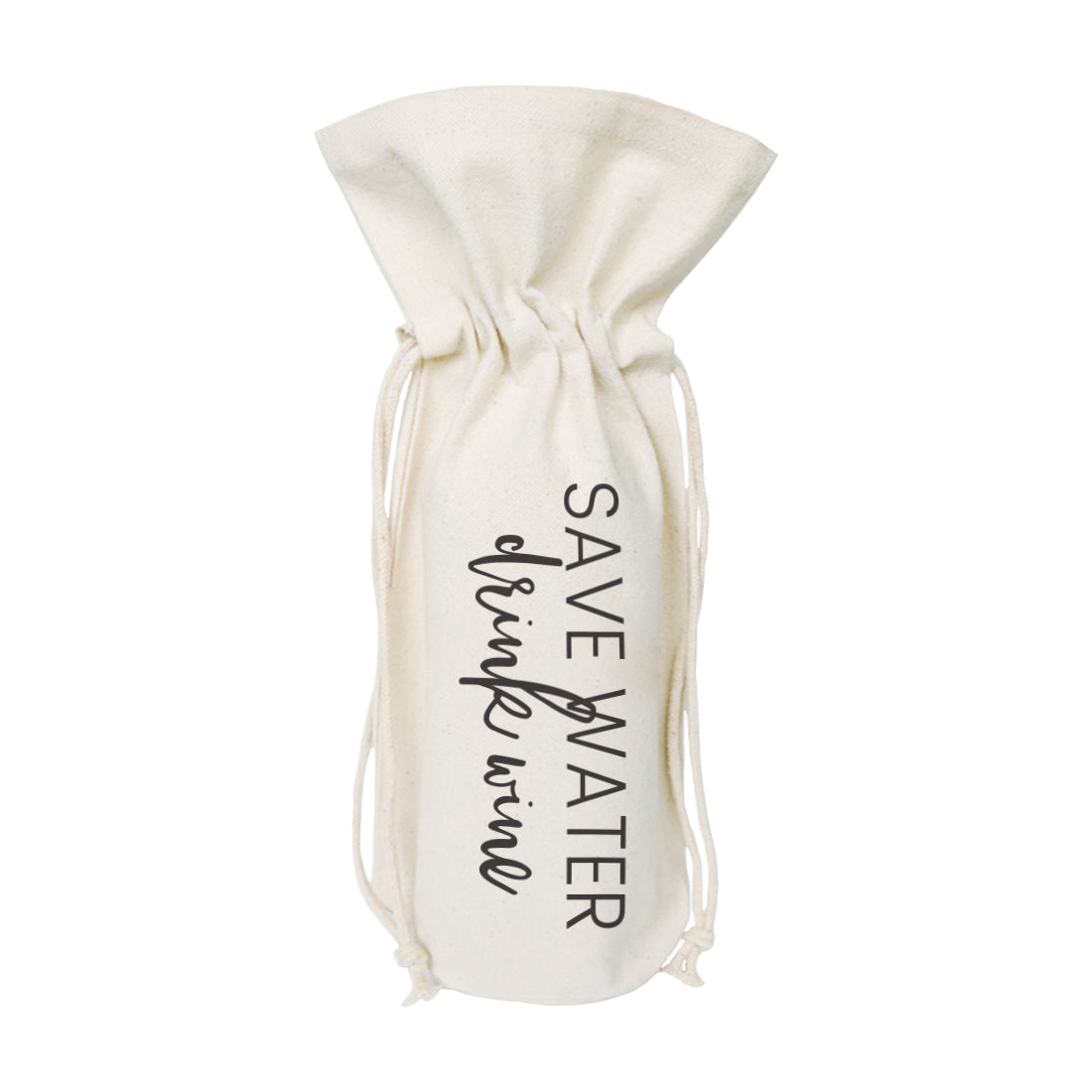Save Water, Drink Wine Canvas Wine Bag from The Cotton & Canvas Co.
