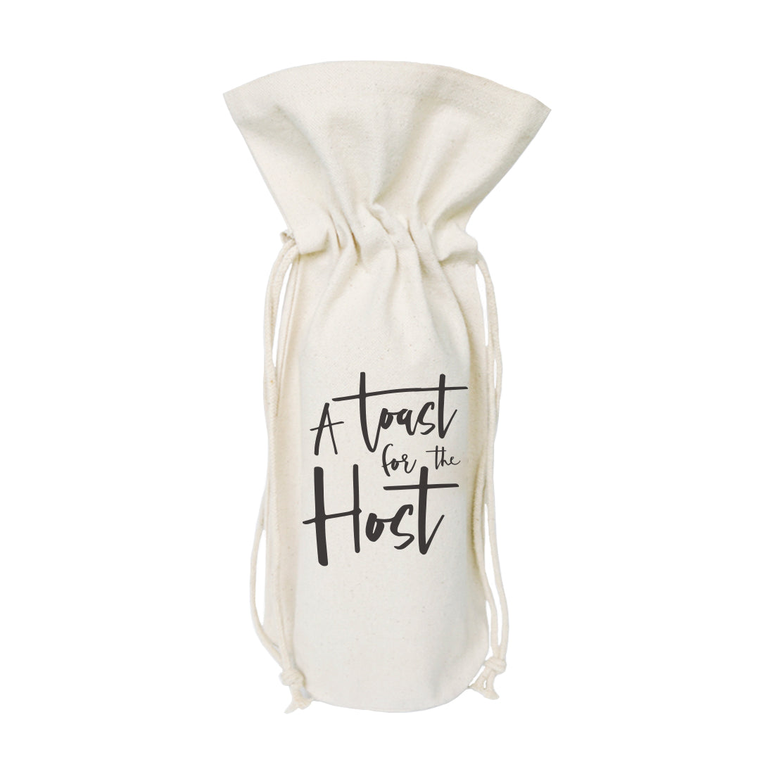 A Toast For the Host Cotton Canvas Wine Bag from The Cotton & Canvas Co.