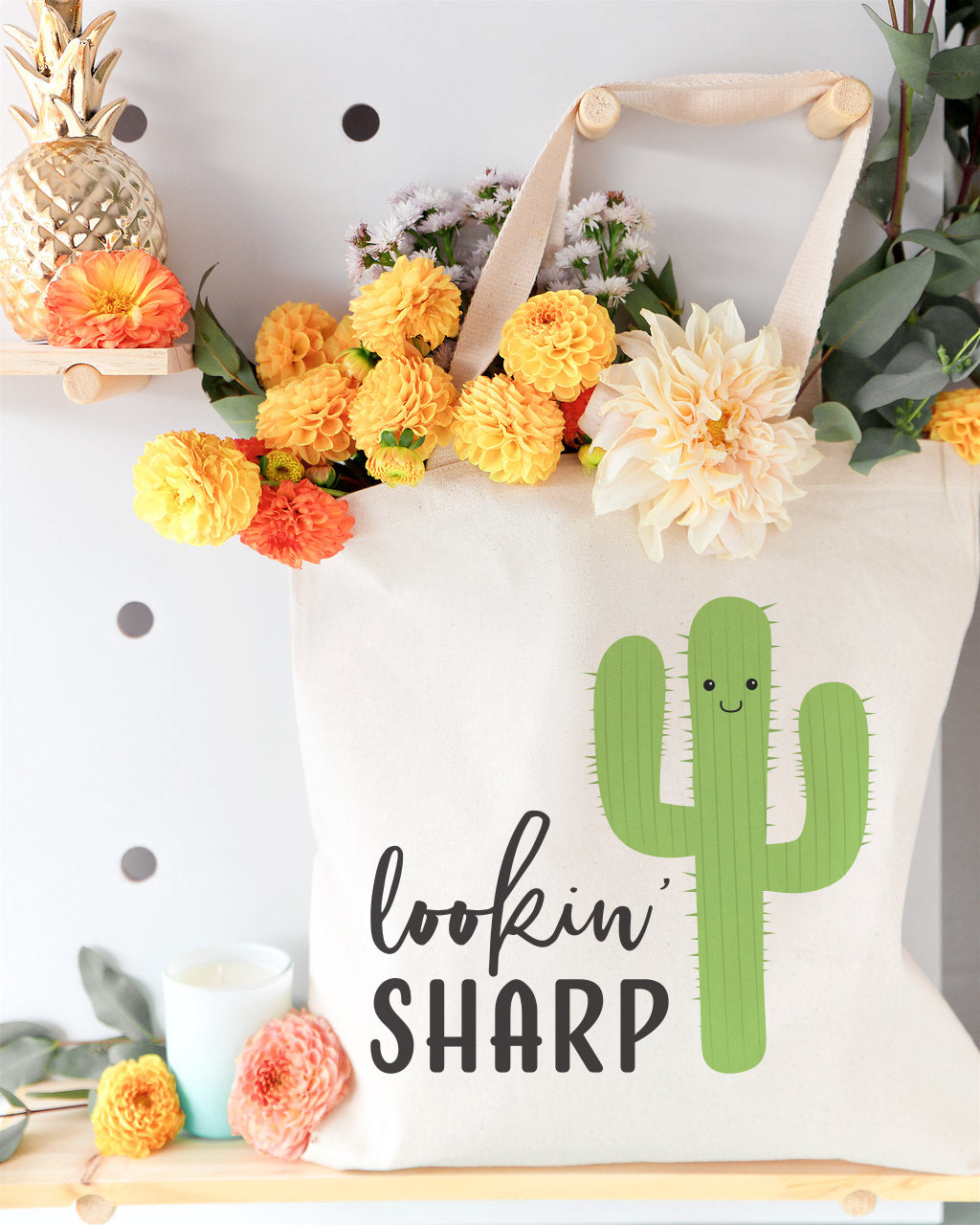 Lookin' Sharp! Cotton Canvas Tote Bag from The Cotton & Canvas Co.