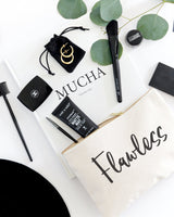 Flawless Cotton Canvas Cosmetic Bag from The Cotton & Canvas Co.
