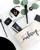 Let's Makeup Cotton Canvas Cosmetic Bag from The Cotton & Canvas Co.