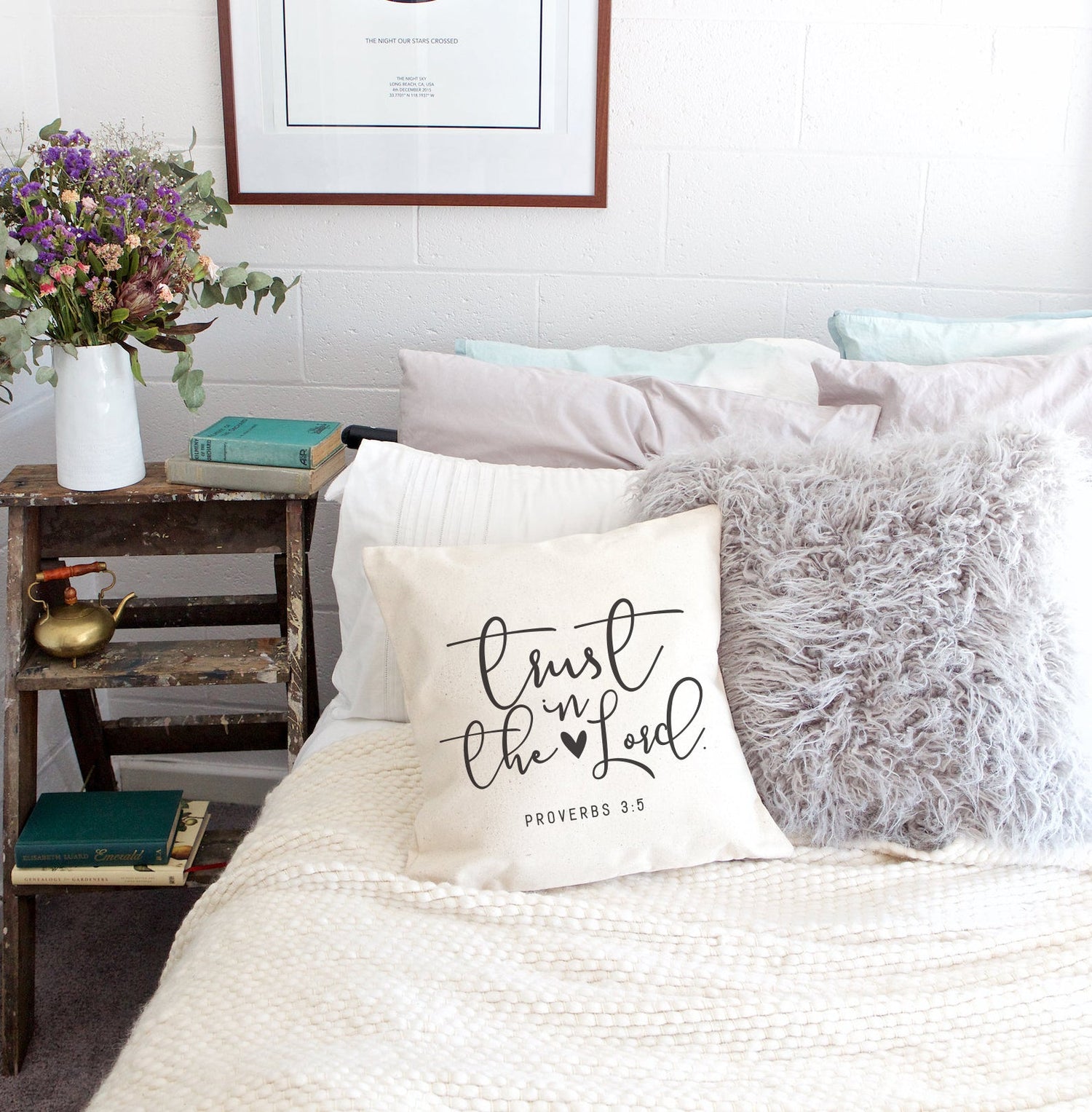 Trust in the Lord - Proverbs 3:5 Pillow Cover from The Cotton & Canvas Co.