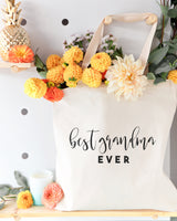 Best Grandma Ever Cotton Canvas Tote Bag from The Cotton & Canvas Co.