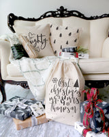 Naughty Christmas Holiday Pillow Cover from The Cotton & Canvas Co.