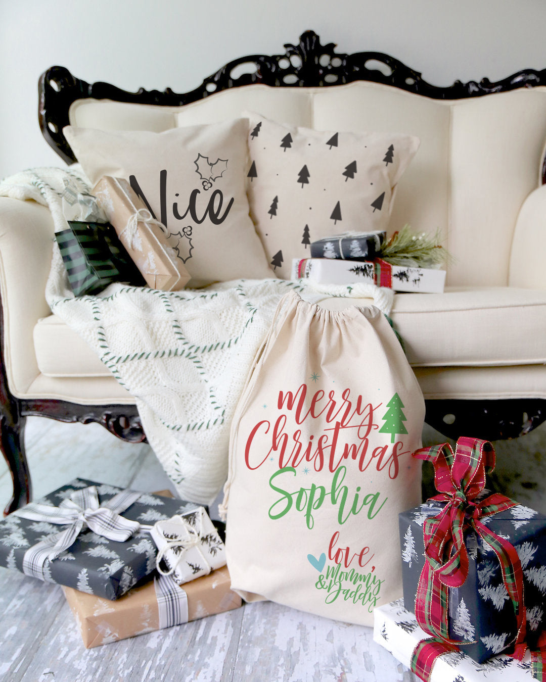 Nice Christmas Holiday Pillow Cover from The Cotton & Canvas Co.