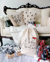 Let It Snow Christmas Holiday Pillow Cover from The Cotton & Canvas Co.