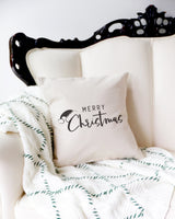 Merry Christmas Cotton Canvas Holiday Pillow Cover from The Cotton & Canvas Co.
