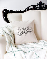 Tis The Season Christmas Holiday Pillow Cover from The Cotton & Canvas Co.