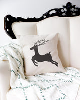 Reindeer Christmas Holiday Pillow Cover from The Cotton & Canvas Co.