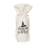 Drink Up Witches! Cotton Canvas Wine Bag from The Cotton & Canvas Co.