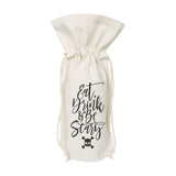 Eat, Drink and Be Scary Cotton Canvas Wine Bag from The Cotton & Canvas Co.