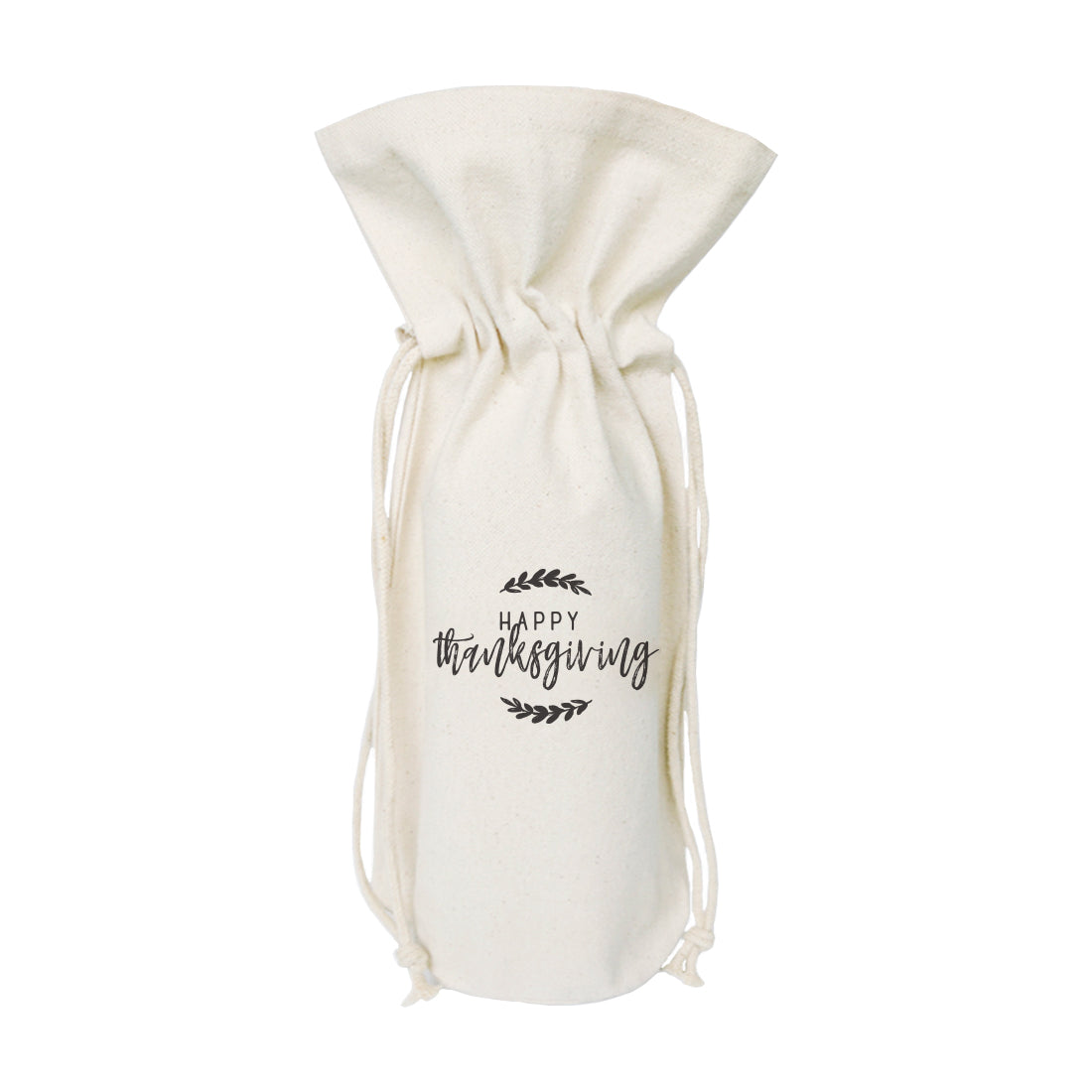 Happy Thanksgiving Canvas Wine Bag from The Cotton & Canvas Co.