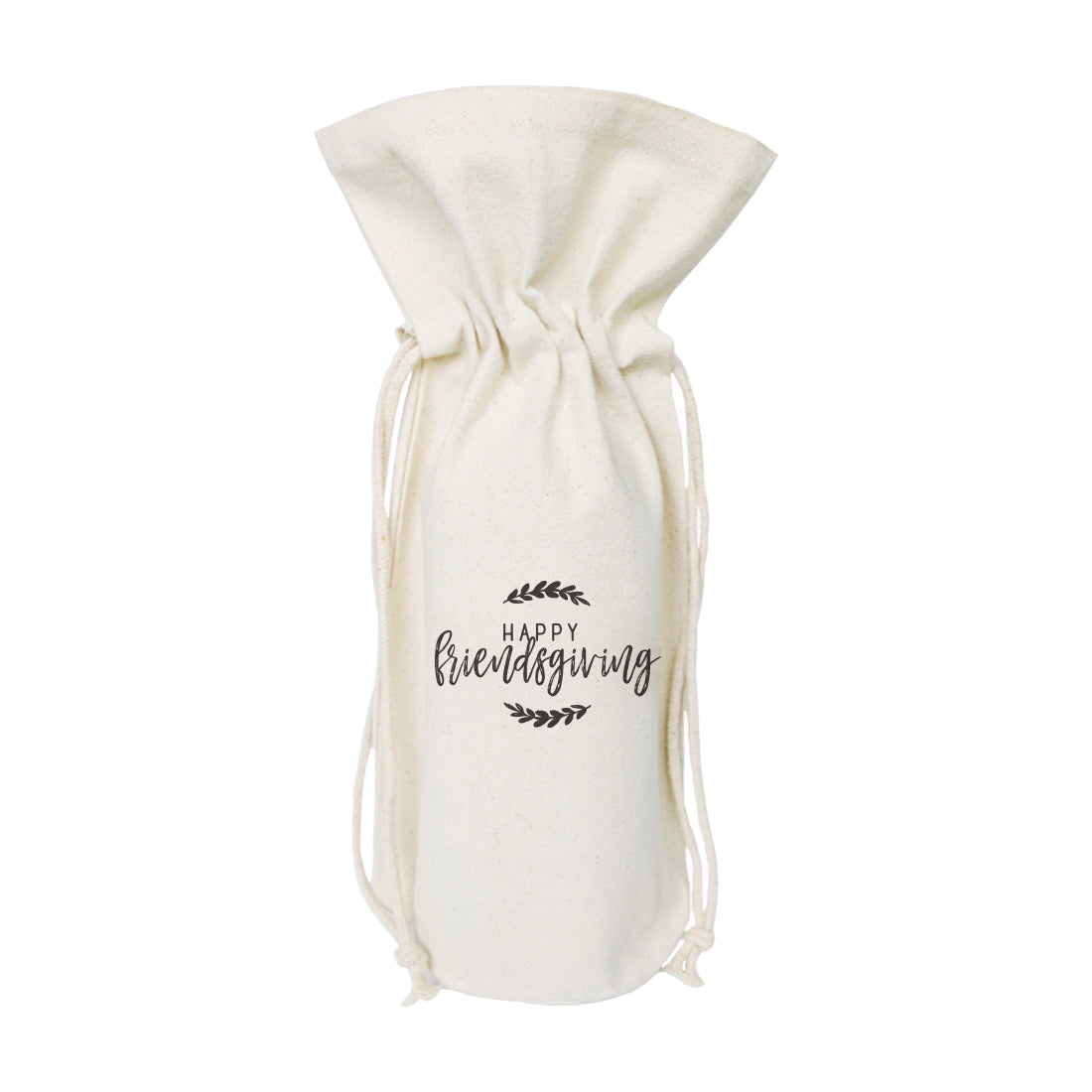 Happy Friendsgiving Canvas Wine Bag from The Cotton & Canvas Co.
