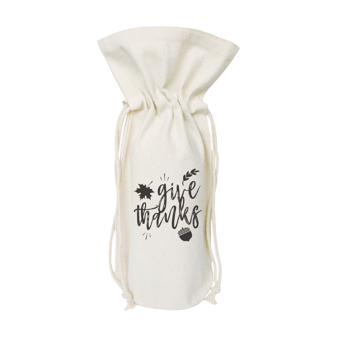 Give Thanks Canvas Wine Bag from The Cotton & Canvas Co.