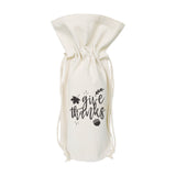 Give Thanks Canvas Wine Bag from The Cotton & Canvas Co.