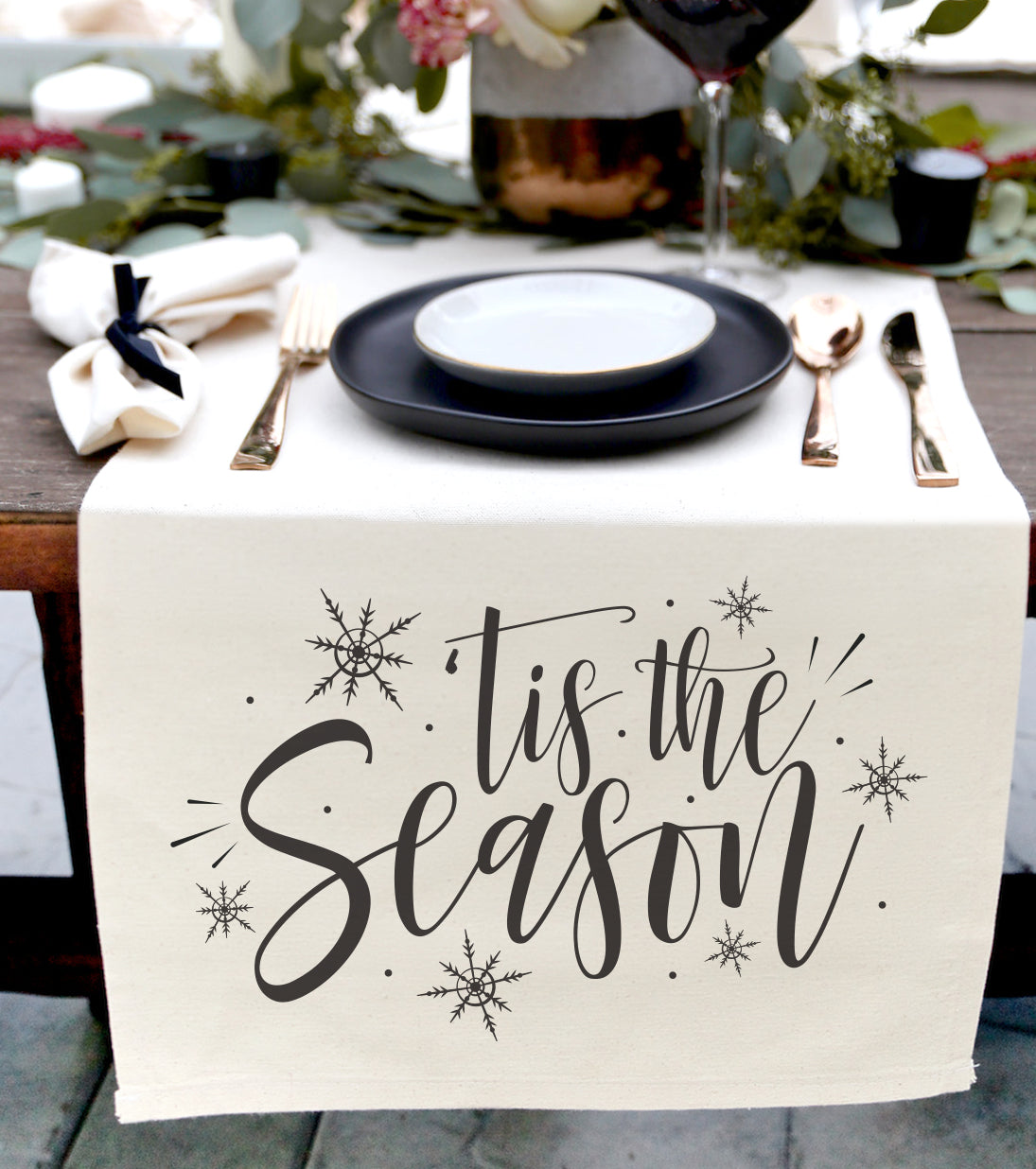 Tis the Season Cotton Canvas Table Runner from The Cotton & Canvas Co.