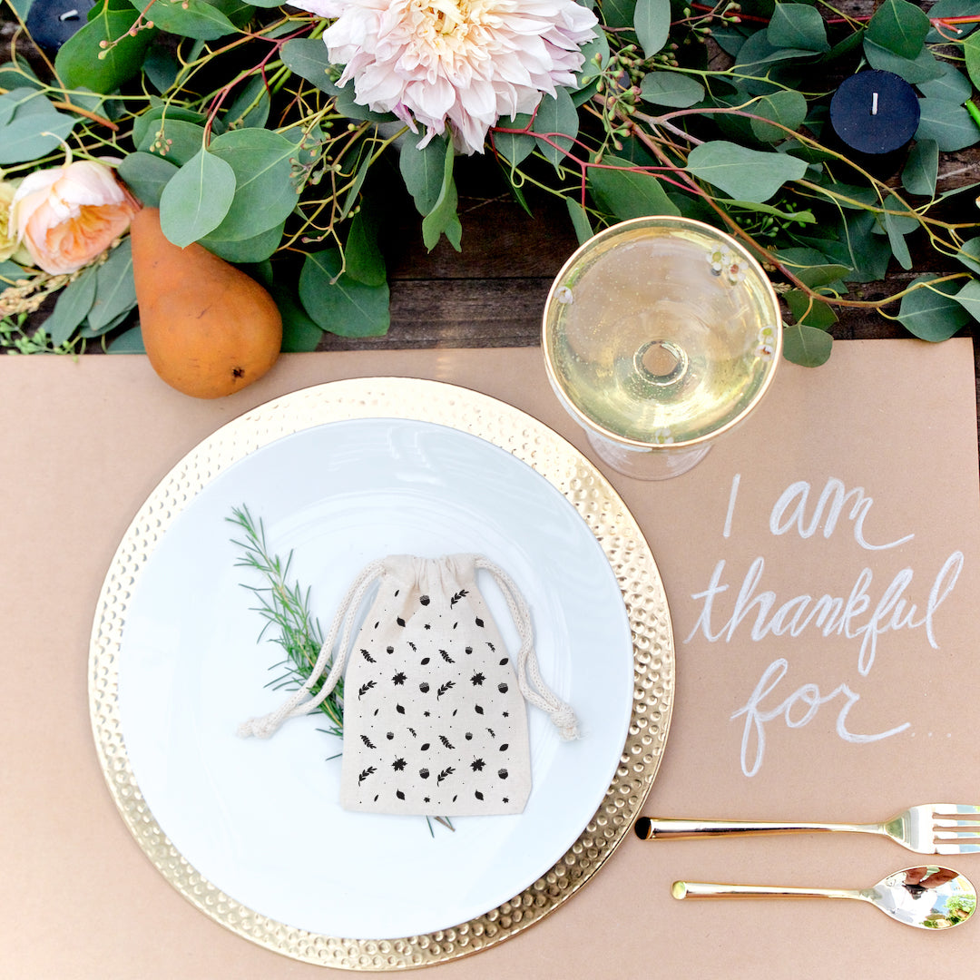 Leaves Thanksgiving Favor Bags, 6-Pack from The Cotton & Canvas Co.