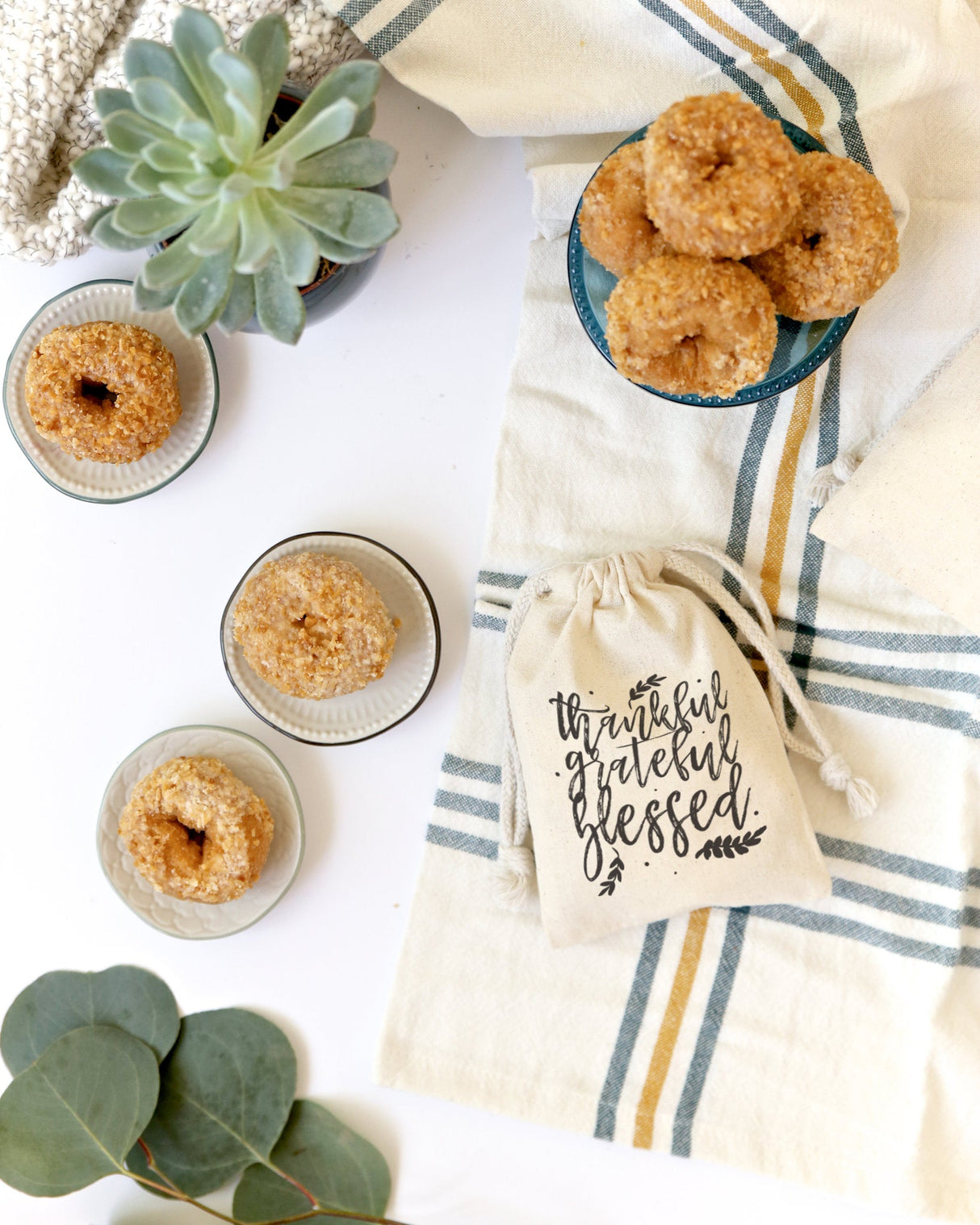 Thankful, Grateful, Blessed Thanksgiving Favor Bags, 6-Pack from The Cotton & Canvas Co.
