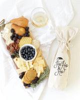 Ho Ho Ho Christmas Cotton Canvas Wine Bag from The Cotton & Canvas Co.