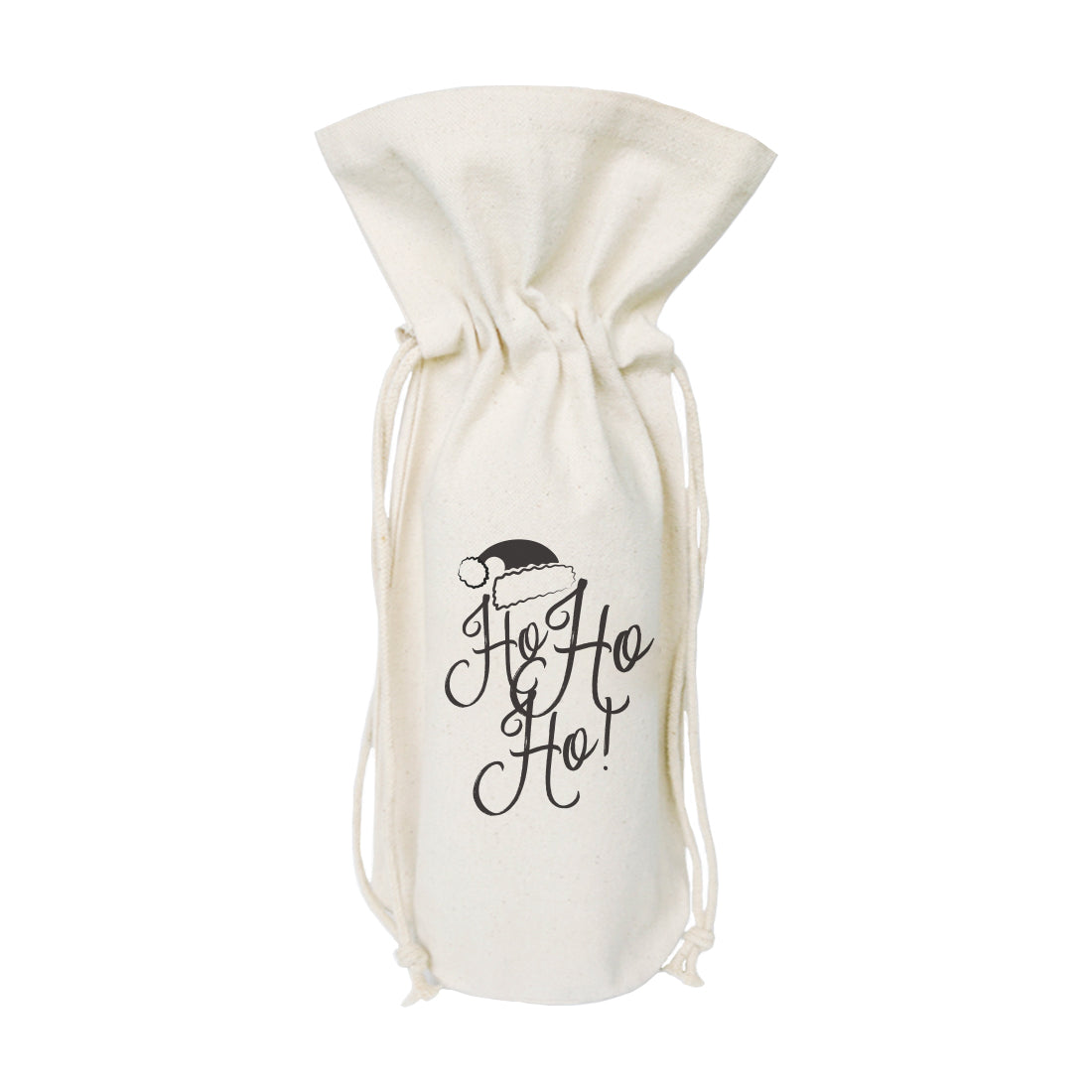 Ho Ho Ho Christmas Cotton Canvas Wine Bag from The Cotton & Canvas Co.