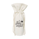 Let It Snow, We've Got Merlot Christmas Canvas Wine Bag from The Cotton & Canvas Co.