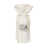 Merry Christmas Cotton Canvas Wine Bag from The Cotton & Canvas Co.