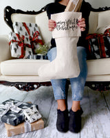 Baby's First Christmas Cotton Canvas Stocking from The Cotton & Canvas Co.