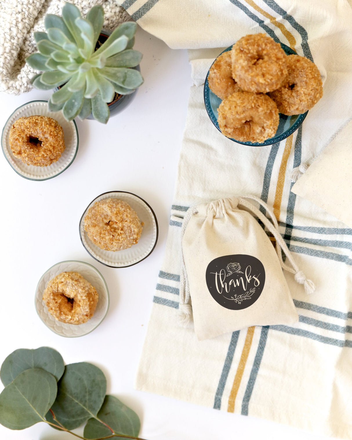Thanks Wedding Favor Bags, 6-Pack from The Cotton & Canvas Co.