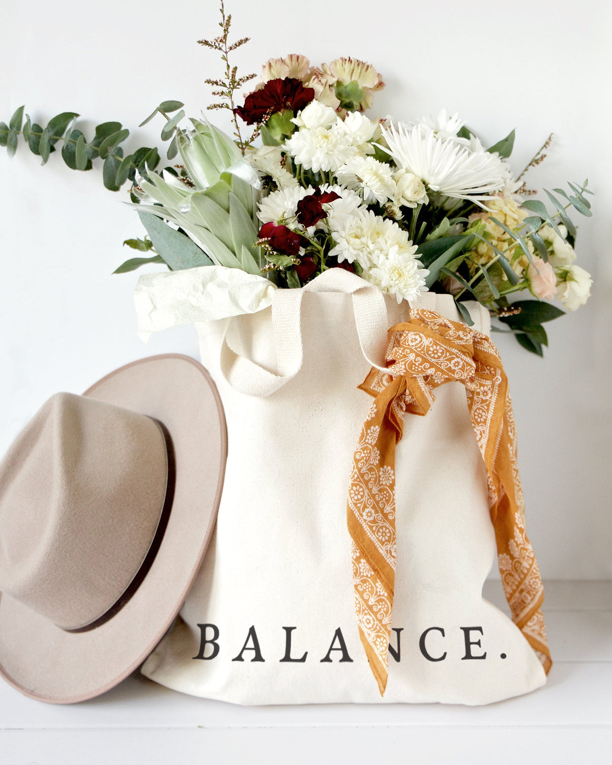 Balance Gym Cotton Canvas Tote Bag from The Cotton & Canvas Co.