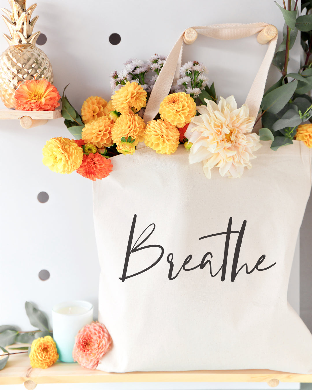 Breathe Gym Cotton Canvas Tote Bag from The Cotton & Canvas Co.