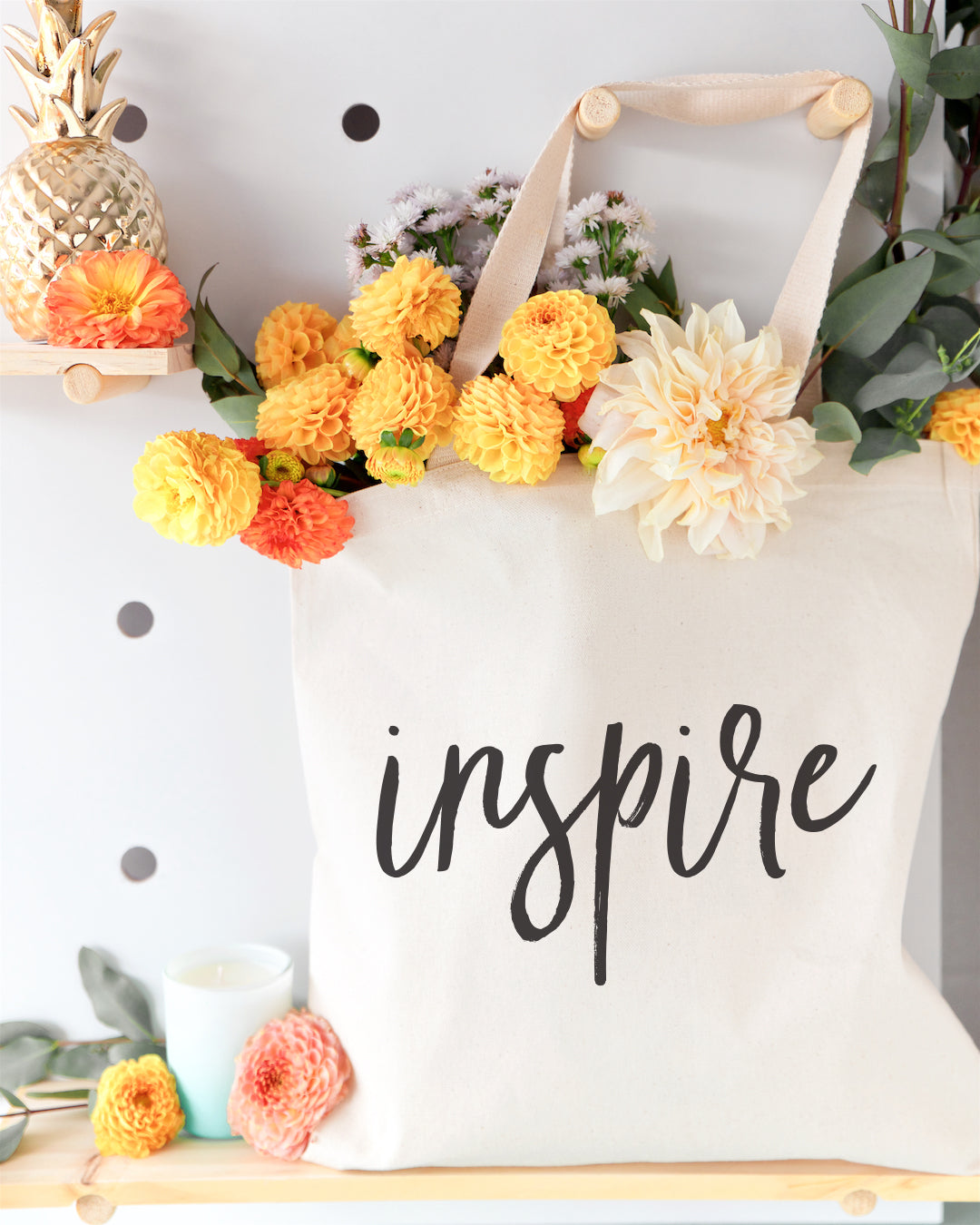 Inspire Gym Cotton Canvas Tote Bag from The Cotton & Canvas Co.