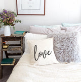 Love Cotton Canvas Pillow Cover from The Cotton & Canvas Co.
