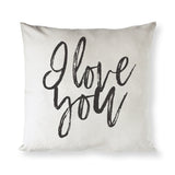 I Love You Pillow Cover from The Cotton & Canvas Co.