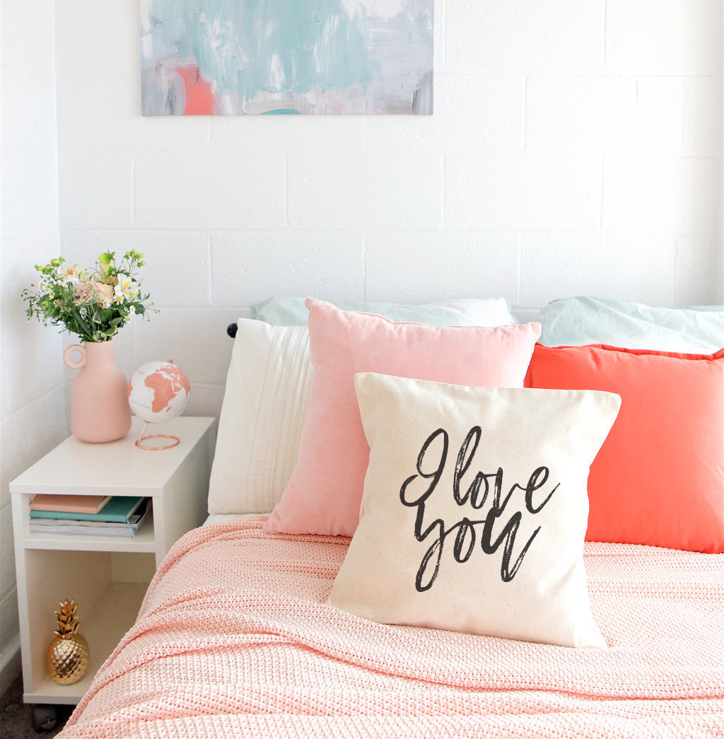 I Love You Pillow Cover from The Cotton & Canvas Co.