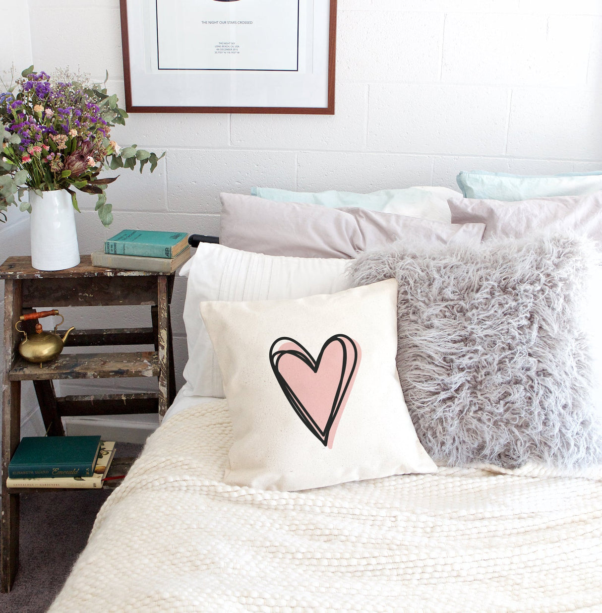 Heart Pillow Cover from The Cotton & Canvas Co.