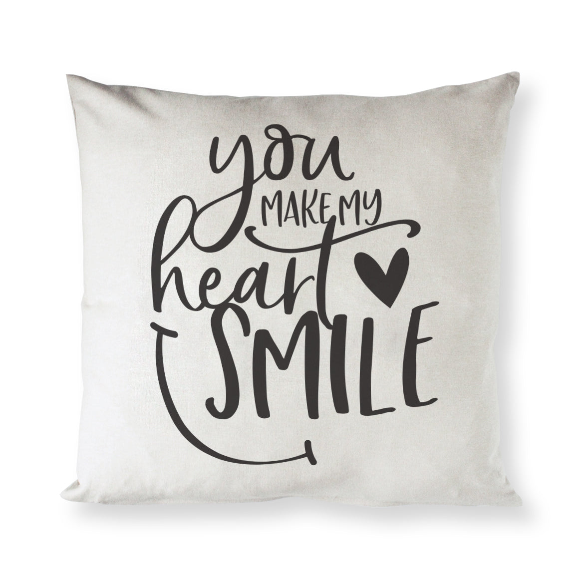 You Make My Heart Smile Pillow Cover from The Cotton & Canvas Co.