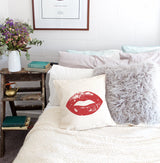 Lips Pillow Cover from The Cotton & Canvas Co.