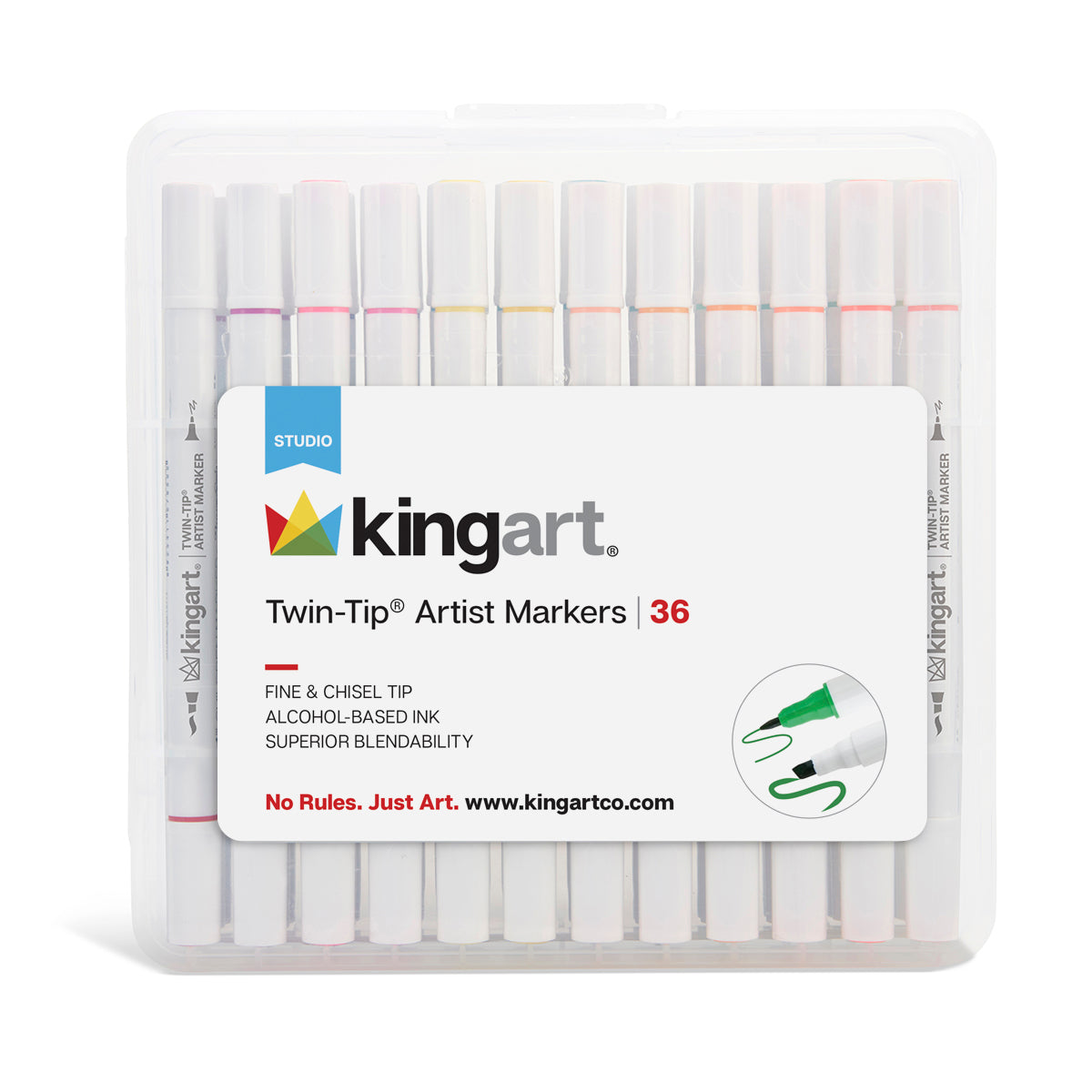 Twin-Tip™ Alcohol Markers 36 Colors from KINGART