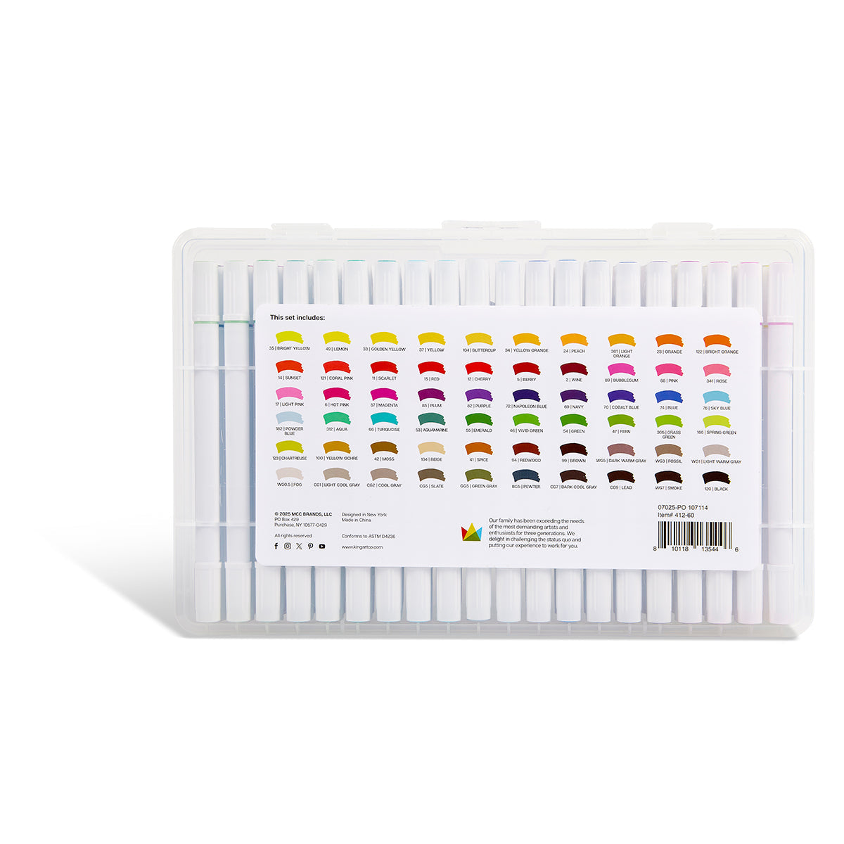 Twin-Tip™ Alcohol Markers 60 Colors from KINGART