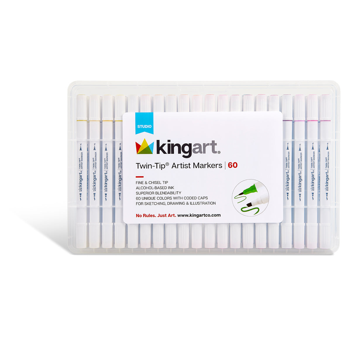 Twin-Tip™ Alcohol Markers 60 Colors from KINGART