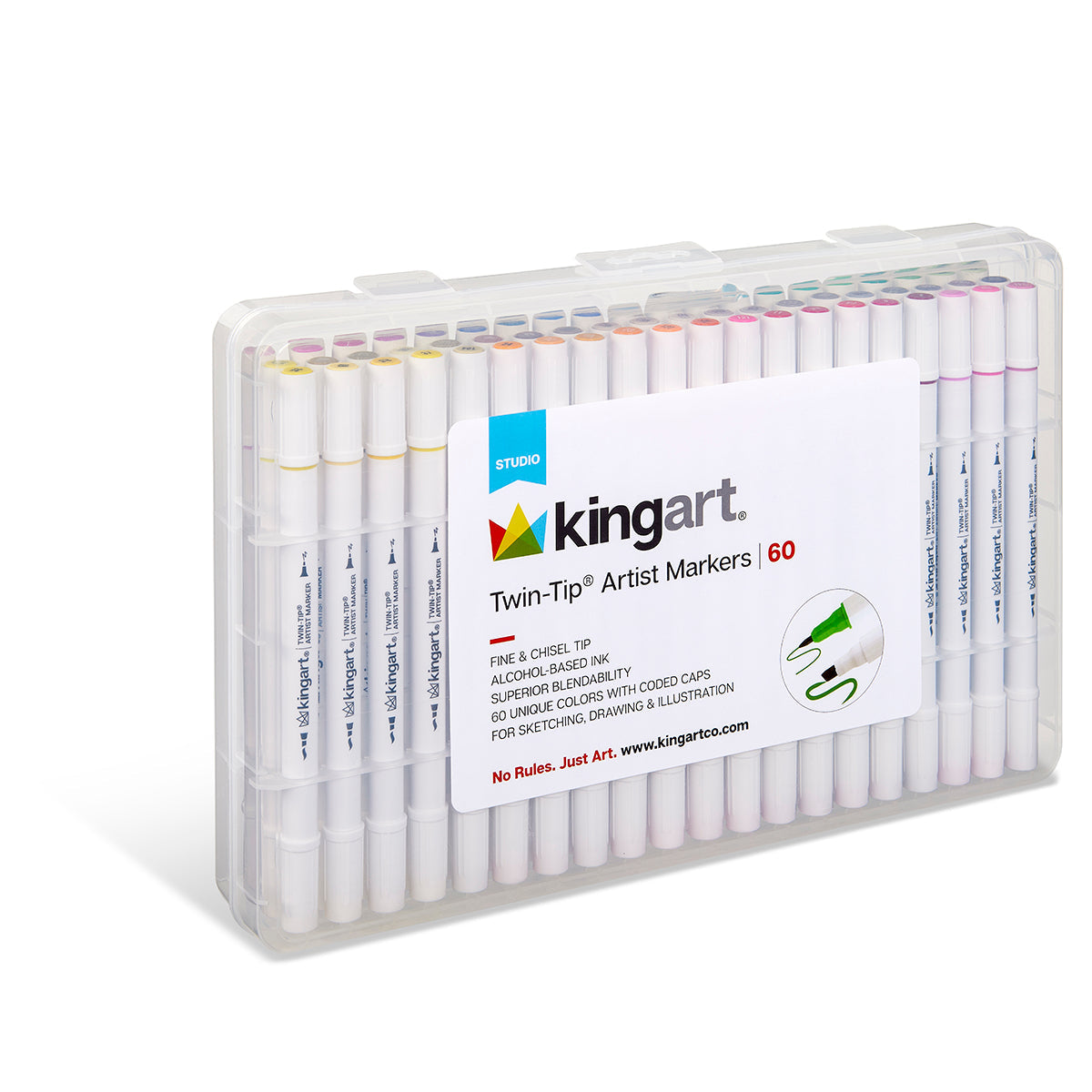 Twin-Tip™ Alcohol Markers 60 Colors from KINGART