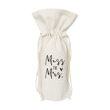 Miss to Mrs. Cotton Canvas Wine Bag from The Cotton & Canvas Co.