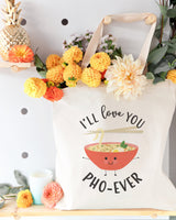 I'll Love You Pho-Ever Cotton Canvas Tote Bag from The Cotton & Canvas Co.