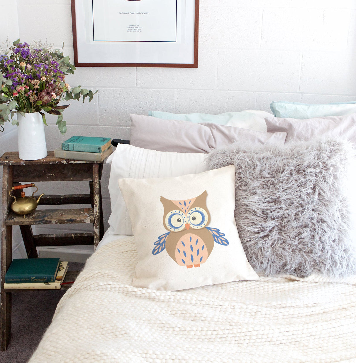 Owl Baby Pillow Cover from The Cotton & Canvas Co.