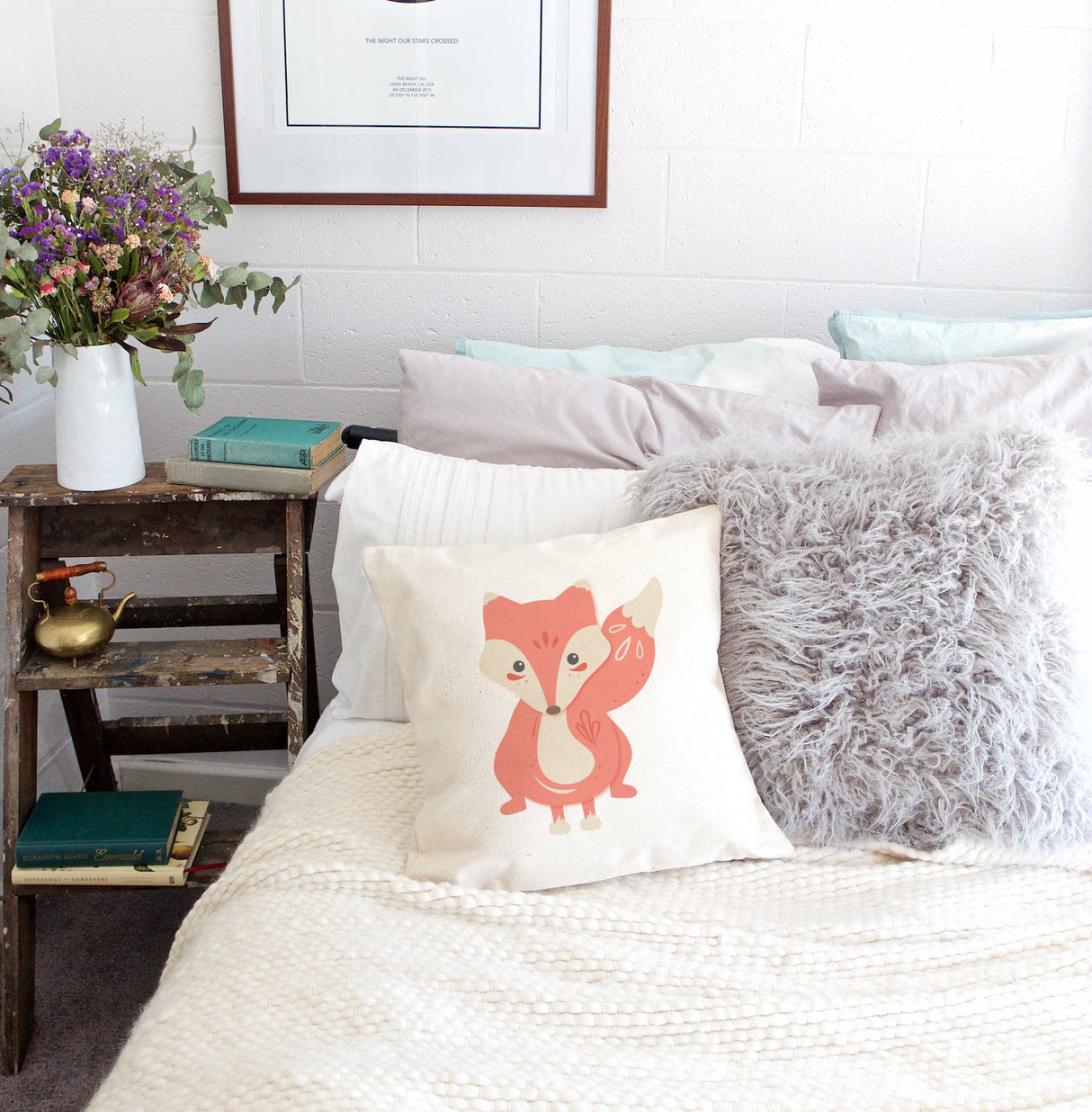 Fox Cotton Canvas Pillow Cover from The Cotton & Canvas Co.