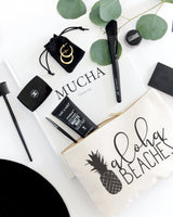 Aloha Beaches Cotton Canvas Cosmetic Bag from The Cotton & Canvas Co.