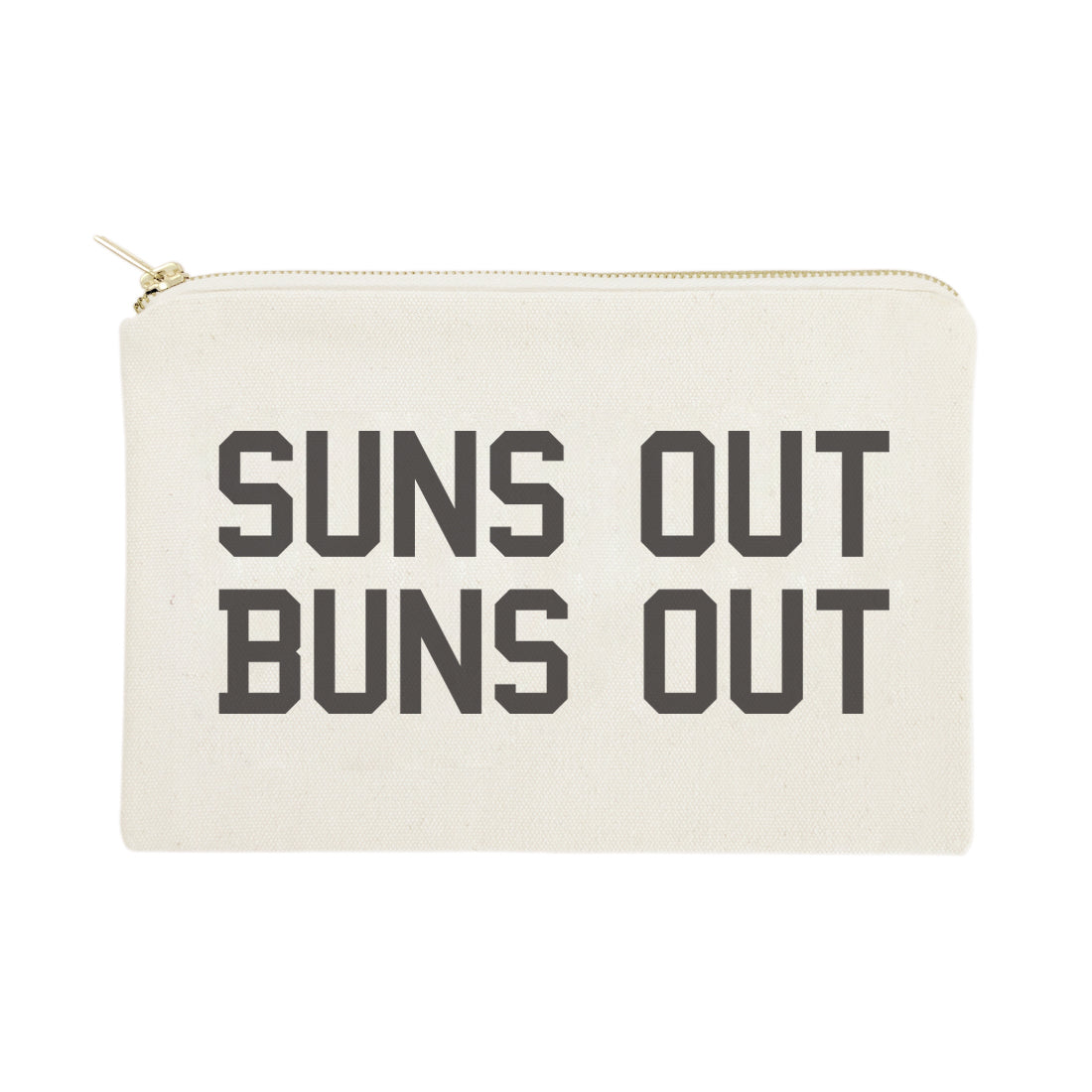 Sun's Out Buns Out Cotton Canvas Cosmetic Bag from The Cotton & Canvas Co.