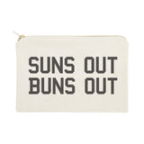 Sun's Out Buns Out Cotton Canvas Cosmetic Bag from The Cotton & Canvas Co.